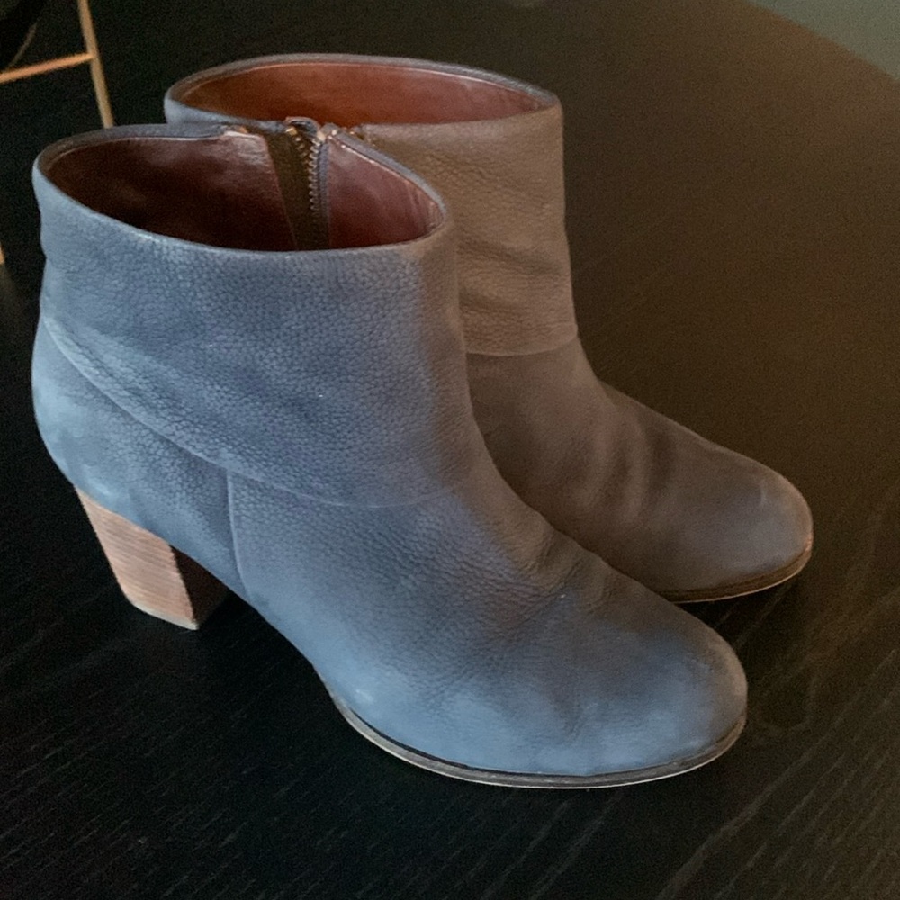 Cole Haan blue suede booties